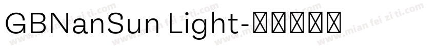 GBNanSun Light字体转换